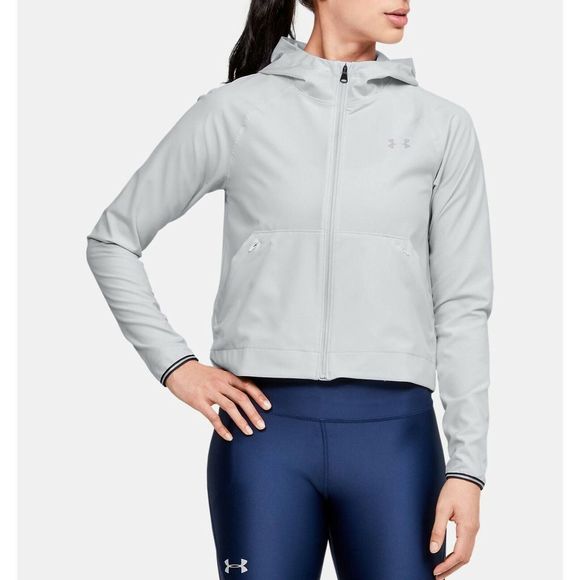 Under Armour 1326981 014 Women Sz Small Gray Shake it Off 2.0 Running Jacket $90 - Picture 1 of 3